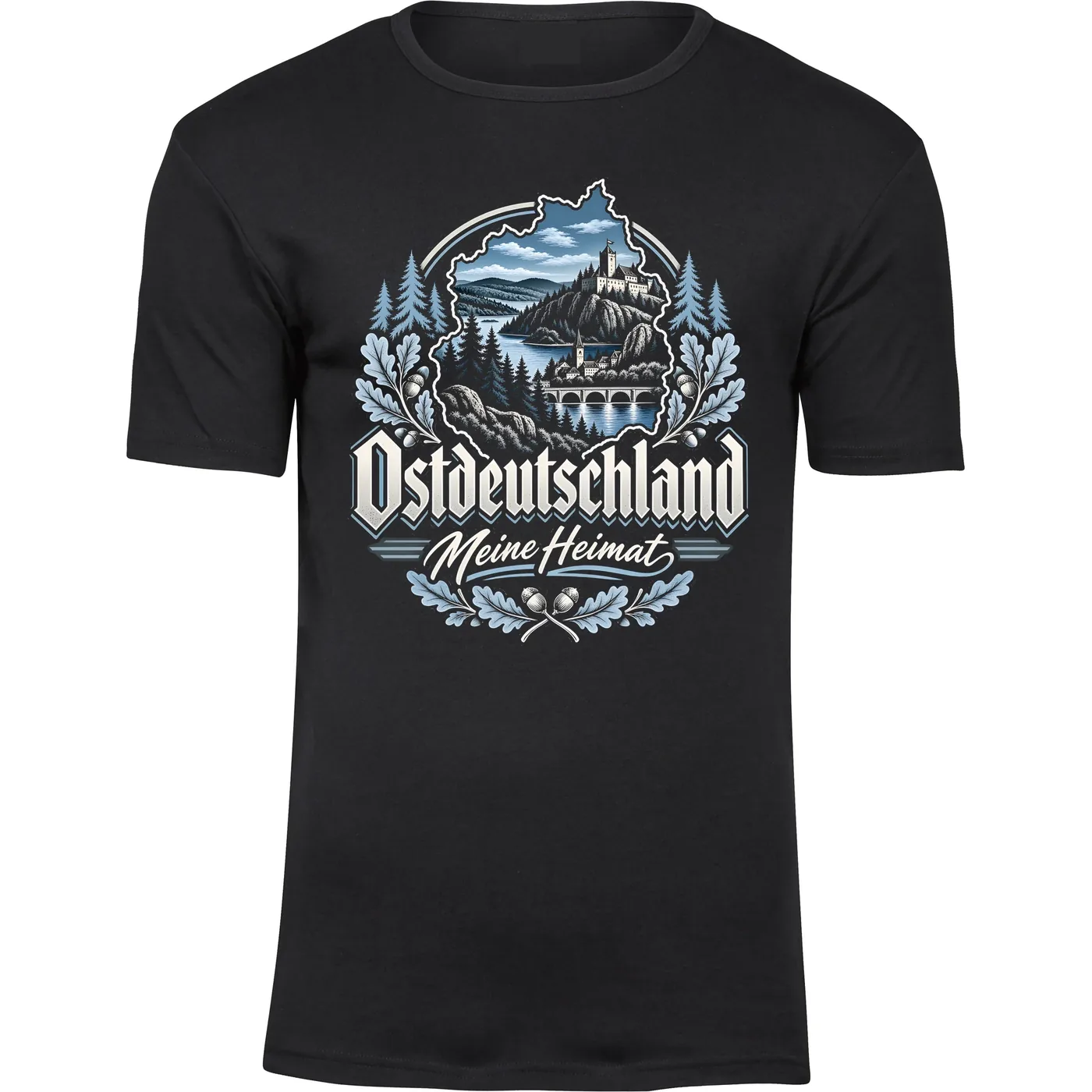 Herren Premium T-Shirt - Ostdeutschland, Meine Heimat Blau