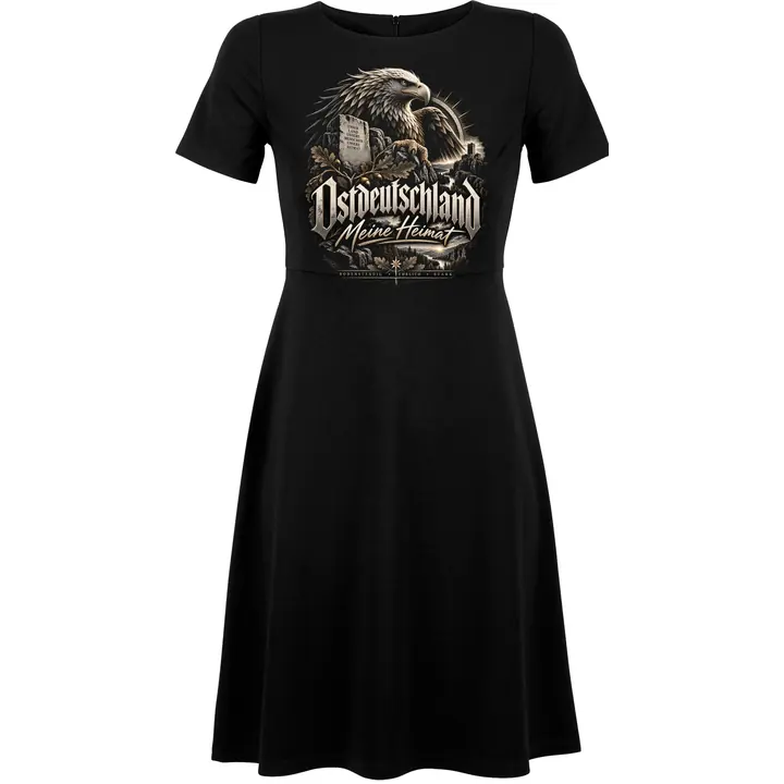 Damen kurzarm Kleid - Ostdeutschland Adler, Meine Heimat