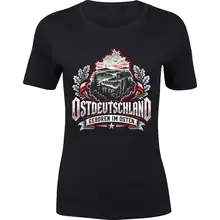 Damen Premium T-Shirt - Ostdeutschland, Geboren im Osten Vorderseite