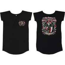 Damen T-Shirt Kleid - Für Familie Volk und Vaterland, Fahne - gewählte Variante