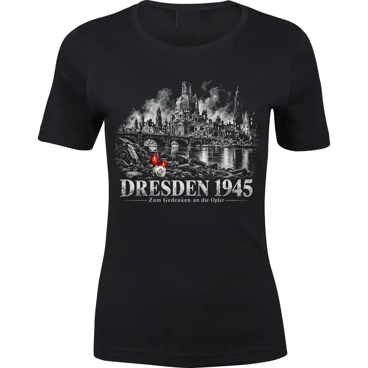 Damen Premium T-Shirt - Dresden 1945, Zum Gedenken an die Opfer
