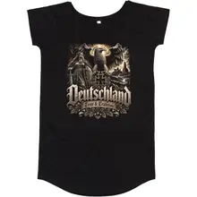 Damen T-Shirt Kleid - Deutschland Adler, Treue & Tradition Vorderseite