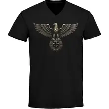 Herren V-Ausschnitt T-Shirt - Adler, Eisernes Kreuz - gewählte Variante