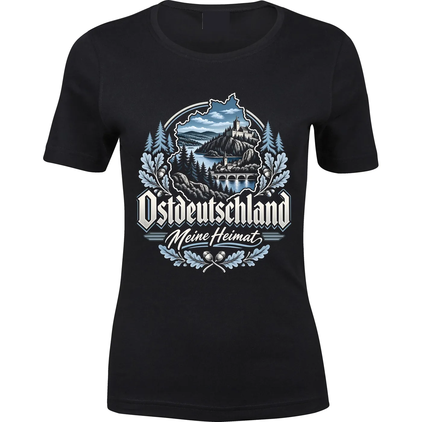 Damen Premium T-Shirt - Ostdeutschland, Meine Heimat Blau
