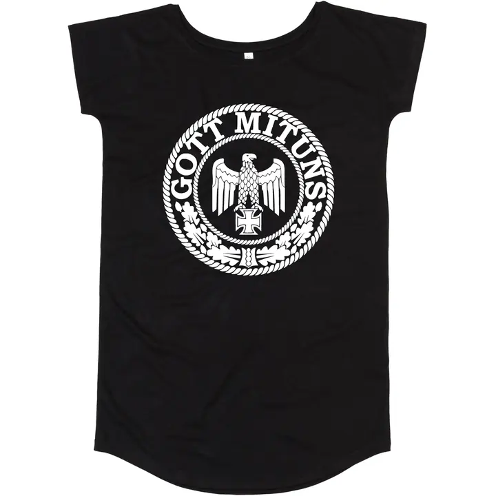 Damen T-Shirt Kleid - Gott mit uns, Adler