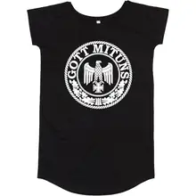 Damen T-Shirt Kleid - Gott mit uns, Adler Vorderseite