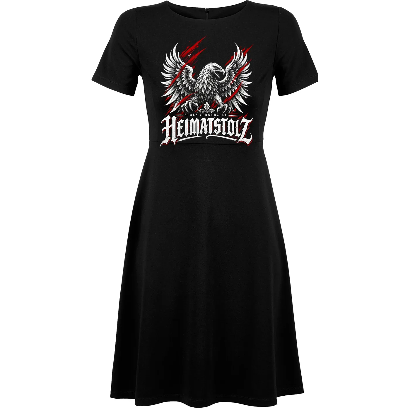 Damen kurzarm Kleid - Heimatstolz, Stolz verwurzelt
