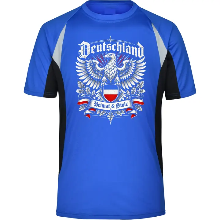 Herren Sportshirt - Deutschland Adler, Heimat & Stolz