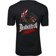 Herren Premium T-Shirt - Deutschtreu, Wachsam Rückseite