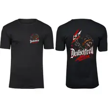 Herren Premium T-Shirt - Deutschtreu, Wachsam Vorder- und Rückseite