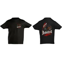Kinder T-Shirt - Deutschtreu, Wachsam Vorder- und Rückseite