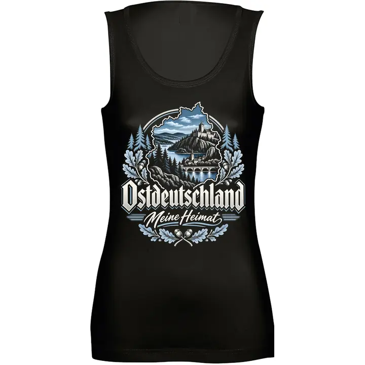 Damen Standard Top - Ostdeutschland, Meine Heimat Blau
