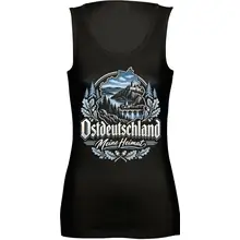 Damen Standard Top - Ostdeutschland, Meine Heimat Blau Vorderseite