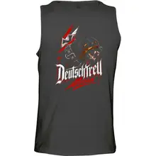 Herren Standard Tanktop - Deutschtreu, Wachsam Rückseite