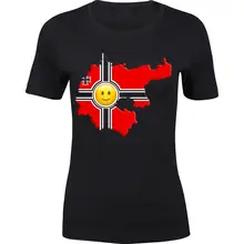 Damen Premium T-Shirt - Deutschland, Fahne Vorderseite