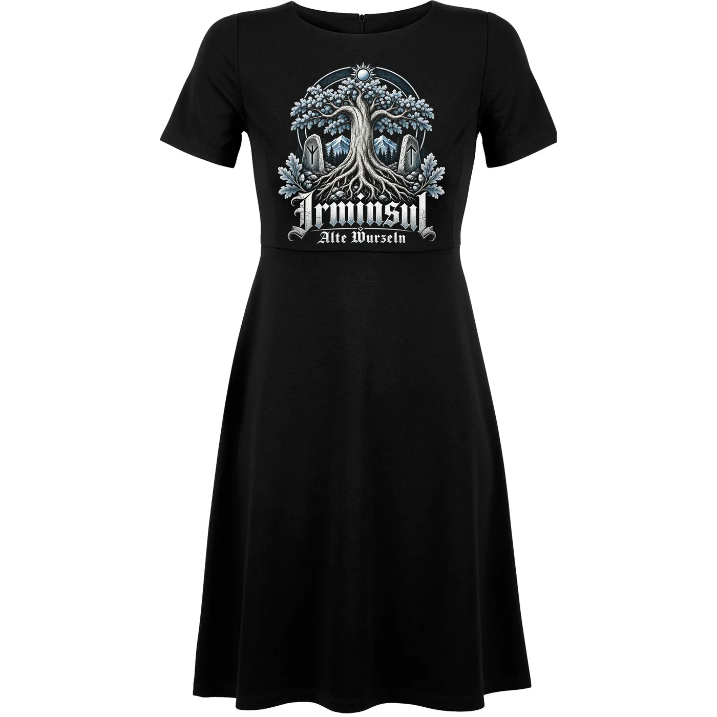 Damen kurzarm Kleid - Irminsul, Alte Wurzeln