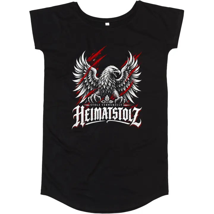Damen T-Shirt Kleid - Heimatstolz, Stolz verwurzelt