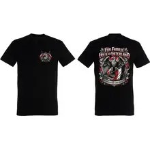 Herren T-Shirt - Für Familie Volk und Vaterland, Fahne Vorder- und Rückseite