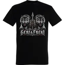 Herren T-Shirt - Geri & Freki, Schild - gewählte Variante