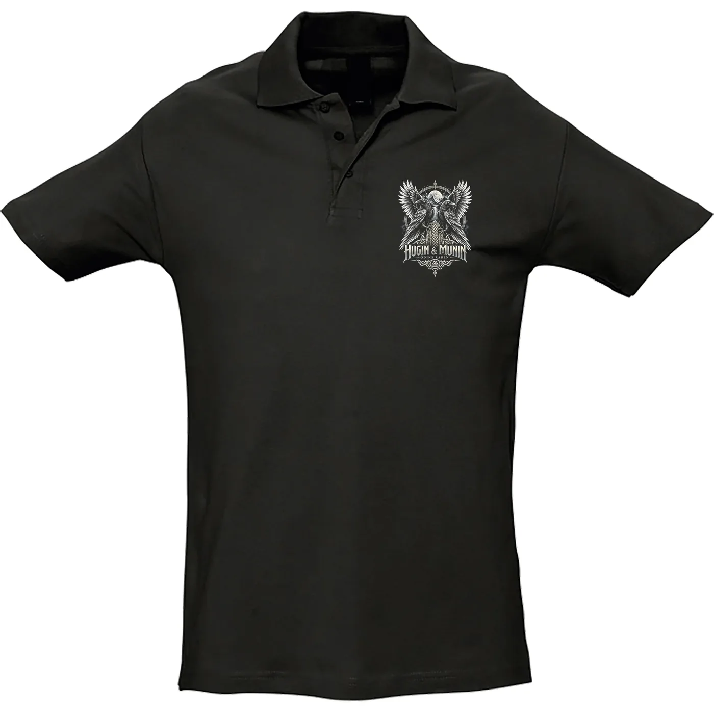 Herren Standard Poloshirt - Odins Raben, Hugin & Munin