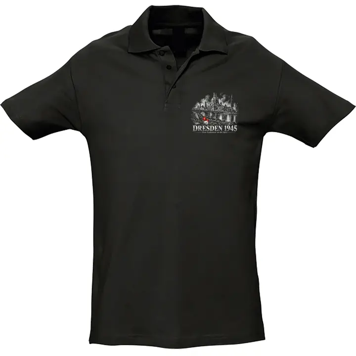 Herren Standard Poloshirt - Dresden 1945, Zum Gedenken an die Opfer