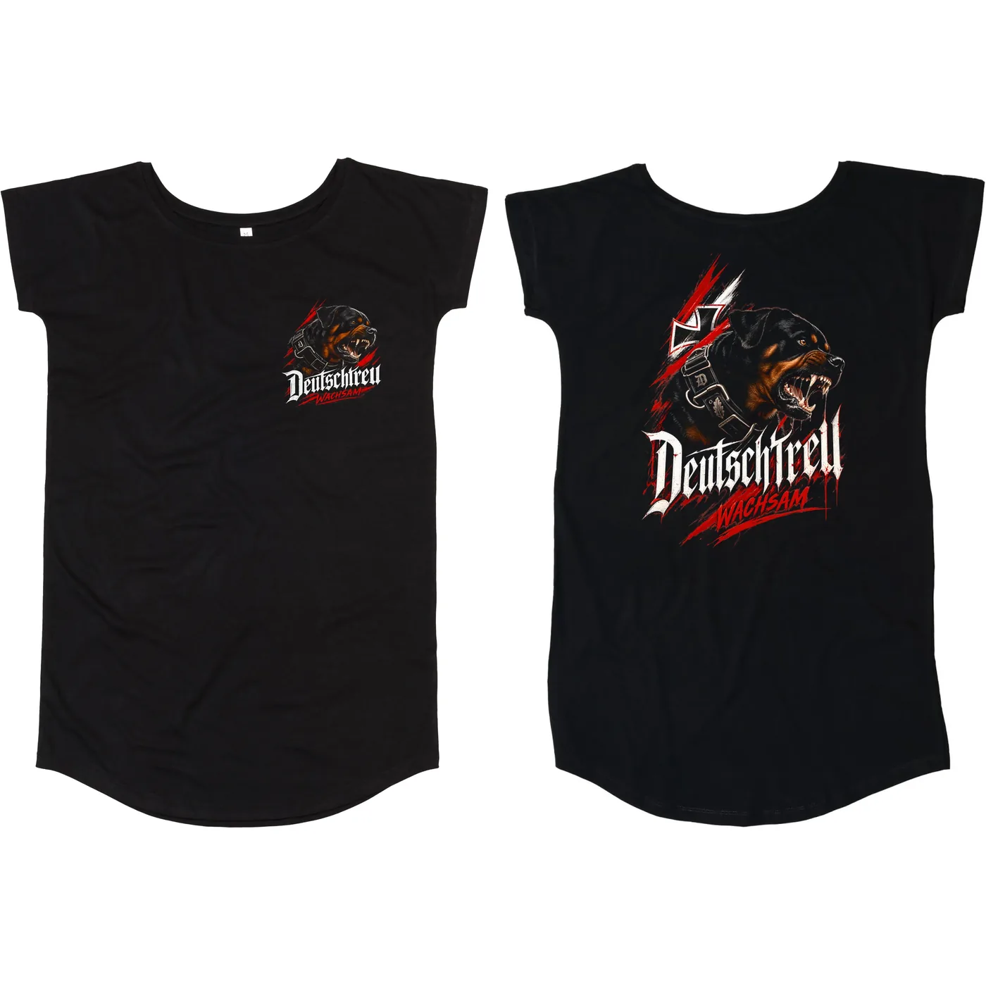 Damen T-Shirt Kleid - Deutschtreu, Wachsam
