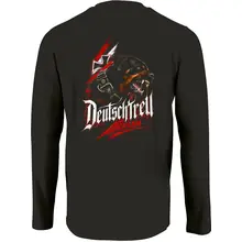 Herren Langarm Shirt - Deutschtreu, Wachsam Rückseite