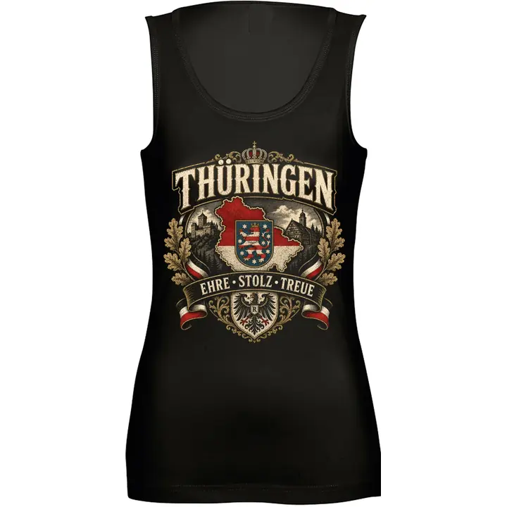 Damen Standard Top - Thüringen Wappen, Ehre Stolz Treue