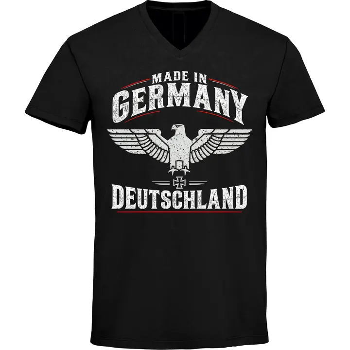 Herren V-Ausschnitt T-Shirt - Made in Germany, Deutschland