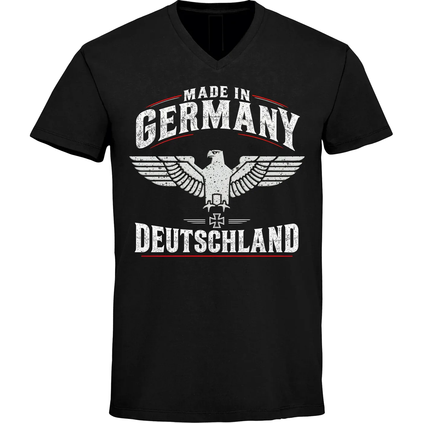 Herren V-Ausschnitt T-Shirt - Made in Germany, Deutschland
