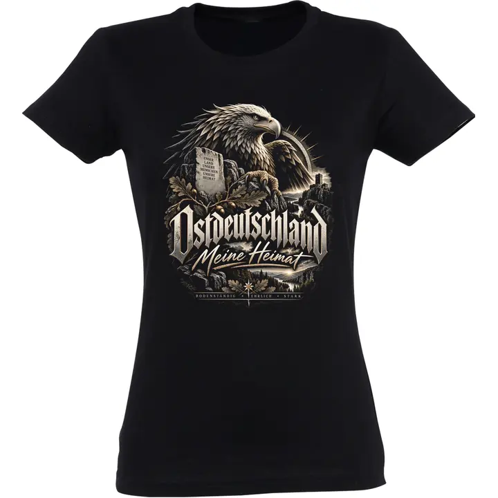 Damen T-Shirt - Ostdeutschland Adler, Meine Heimat