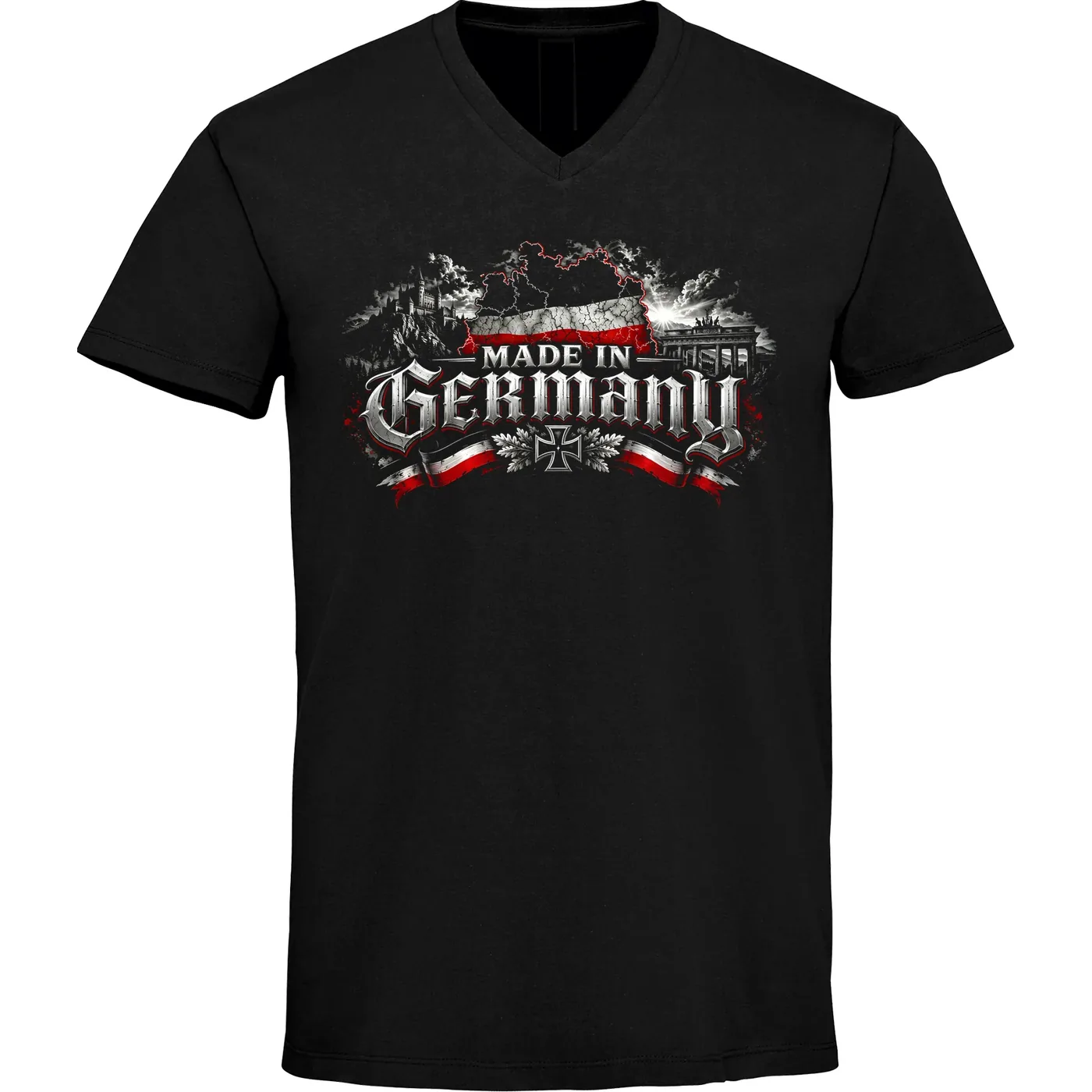 Herren V-Ausschnitt T-Shirt - Made in Germany – Heimat & Stolz