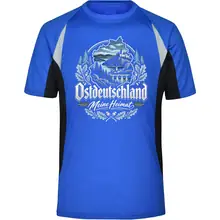 Herren Sportshirt - Ostdeutschland, Meine Heimat Blau - gewählte Variante