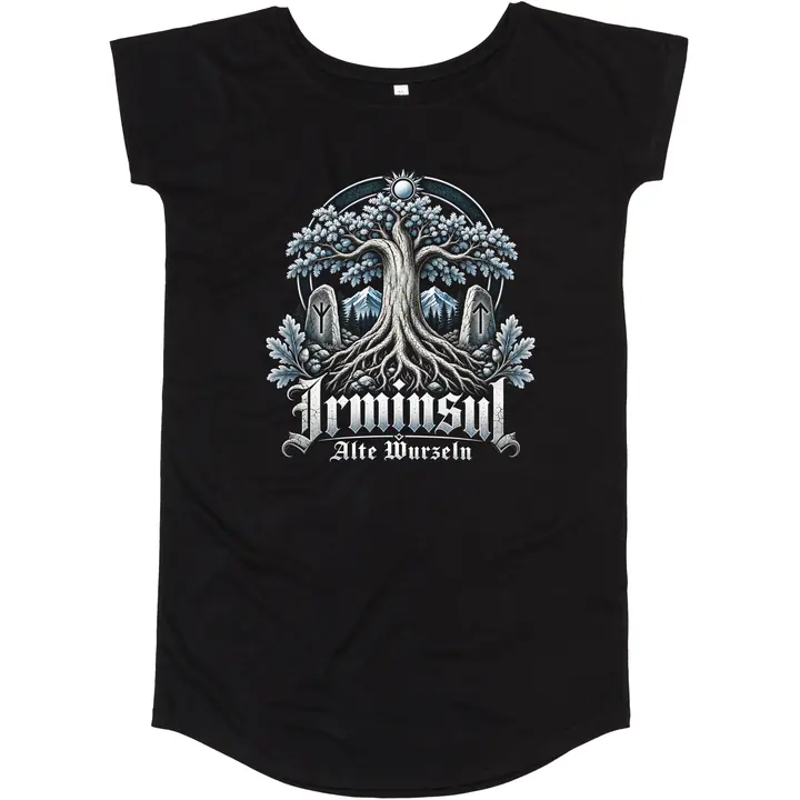 Damen T-Shirt Kleid - Irminsul, Alte Wurzeln