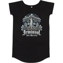 Damen T-Shirt Kleid - Irminsul, Alte Wurzeln Vorderseite