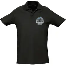 Herren Standard Poloshirt - Ostdeutschland, Meine Heimat Blau Vorderseite