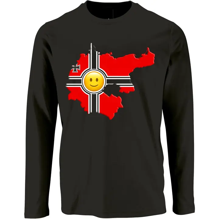 Herren Langarm Shirt - Deutschland, Fahne