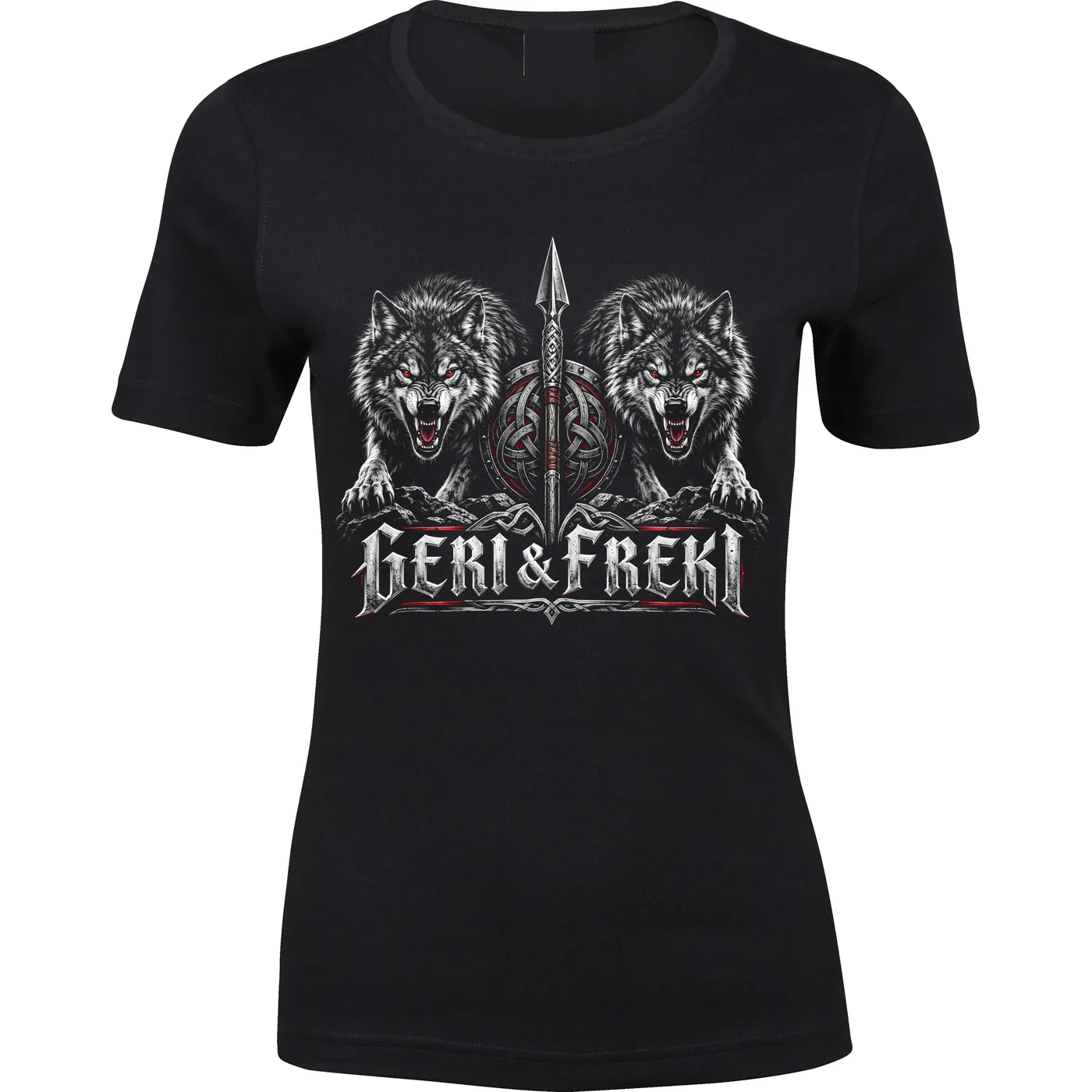 Damen Premium T-Shirt - Geri & Freki, Schild
