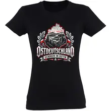Damen T-Shirt - Ostdeutschland, Geboren im Osten Vorderseite