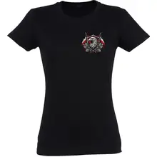 Damen T-Shirt - Für Familie Volk und Vaterland, Fahne Vorderseite