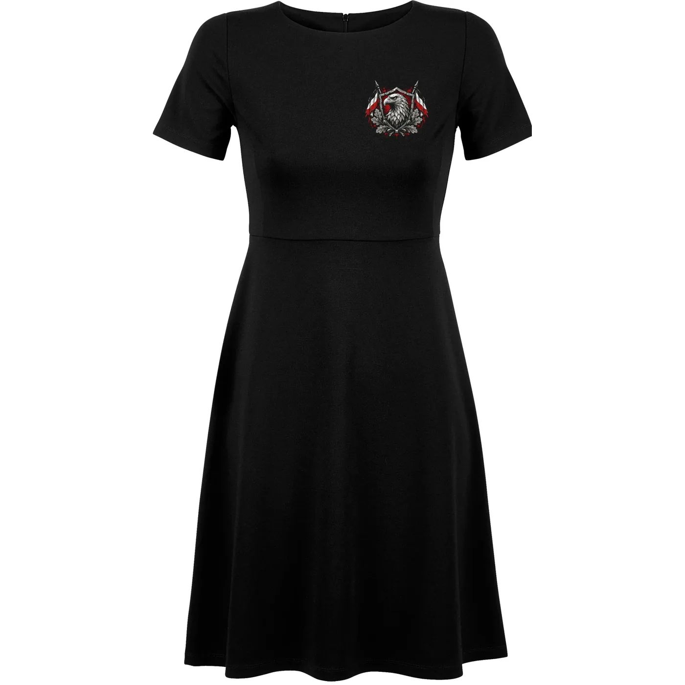 Damen kurzarm Kleid - Für Familie Volk und Vaterland, Fahne