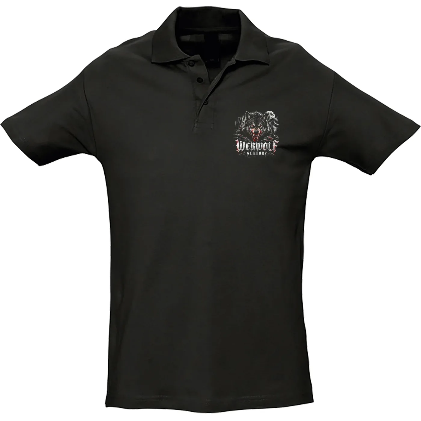 Herren Standard Poloshirt - Werwolf Germany, Die Lange Nacht