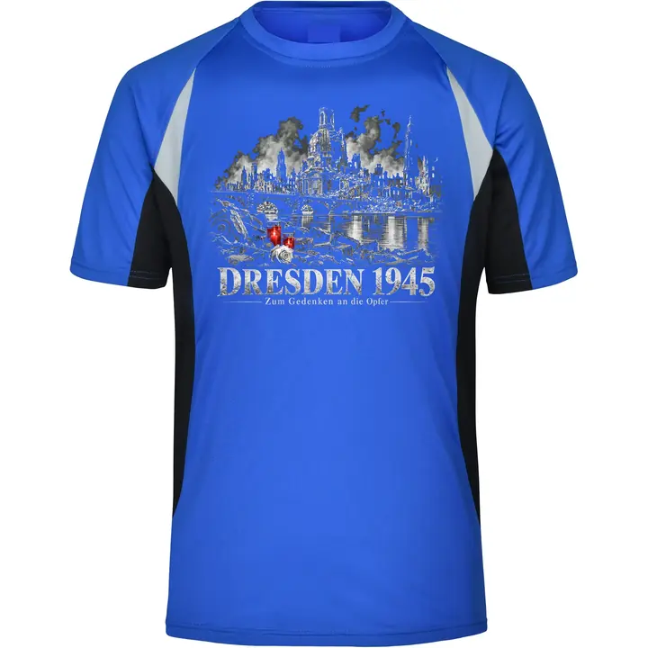 Herren Sportshirt - Dresden 1945, Zum Gedenken an die Opfer
