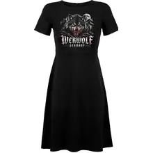 Damen kurzarm Kleid - Werwolf Germany, Die Lange Nacht - gewählte Variante