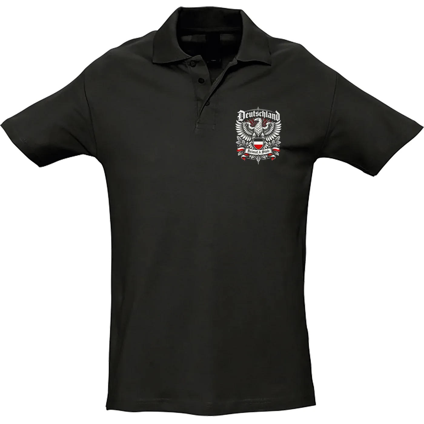 Herren Standard Poloshirt - Deutschland Adler, Heimat & Stolz