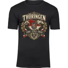 Herren Premium T-Shirt - Thüringen Wappen, Ehre Stolz Treue - gewählte Variante