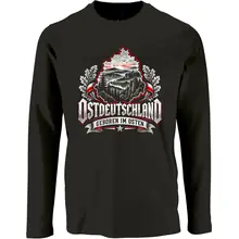 Herren Langarm Shirt - Ostdeutschland, Geboren im Osten Vorderseite