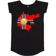 Damen T-Shirt Kleid - Deutschland, Fahne Vorderseite