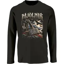 Herren Langarm Shirt - Mjölnir, Thors Hammer Vorderseite