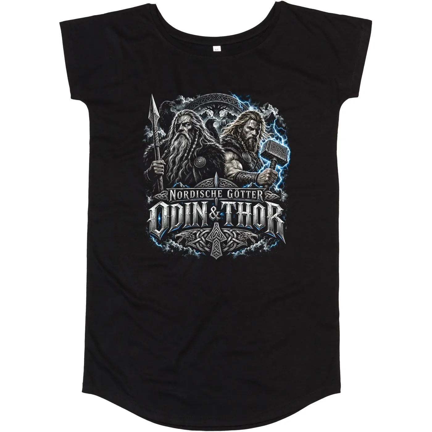 Damen T-Shirt Kleid - Nordische Götter, Odin & Thor
